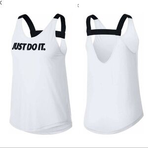 Nike WOMENS Just Do IT Elastika Top Vest Tank Black DRI FIT BQ5802-100